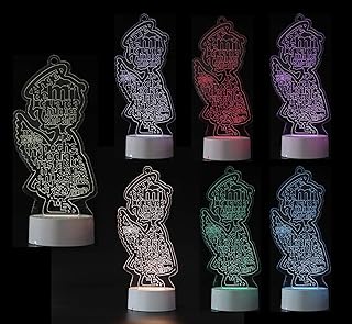 RBN LED 7 Multi Color Guardian Angel Wings Girl Stand Laser Cutout Baptism Centerpiece First Communion QueaÃ±era Children Kids Party Favors Home Decor Christening Centerpiece Girl - 6PCS