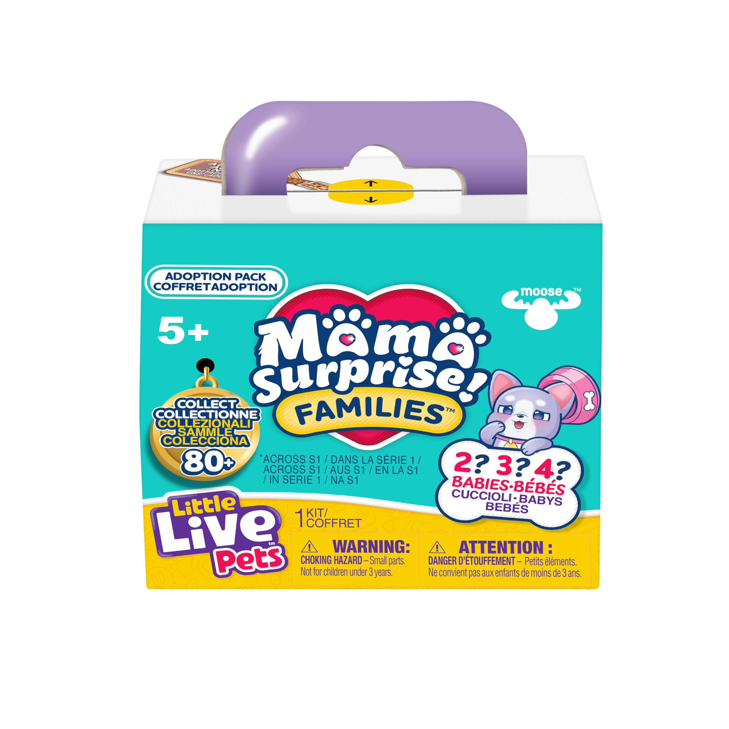 Little Live Pets Paquete de adopción para Cachorros Mama Surprise Families S1