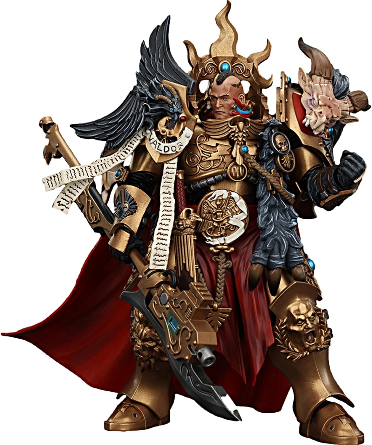JOYTOY Warhammer 40k 1/18 Action Figure Legio Custodes Constantin Valdor Captain-General of The Legio Custodes Collectible Gifts,Toys for Kids 15+ and Adults 7.17-inch