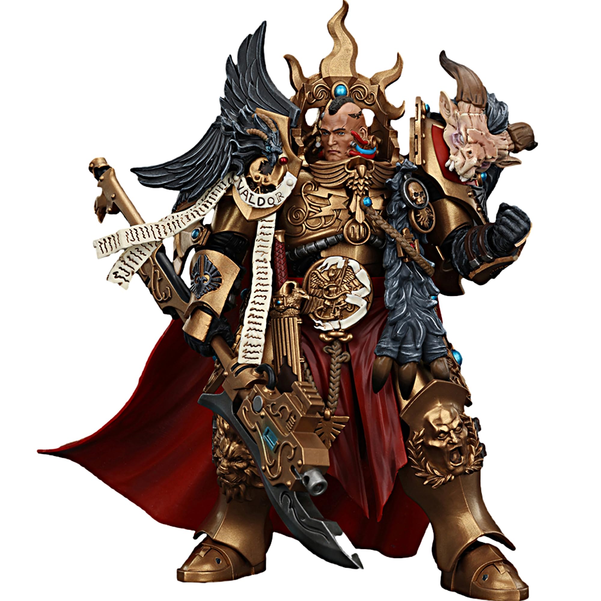 JOYTOY Warhammer 40k 1/18 Action Figure Legio Custodes Constantin Valdor Captain-General of The Legio Custodes Collectible Gifts,Toys for Kids 15+ and
