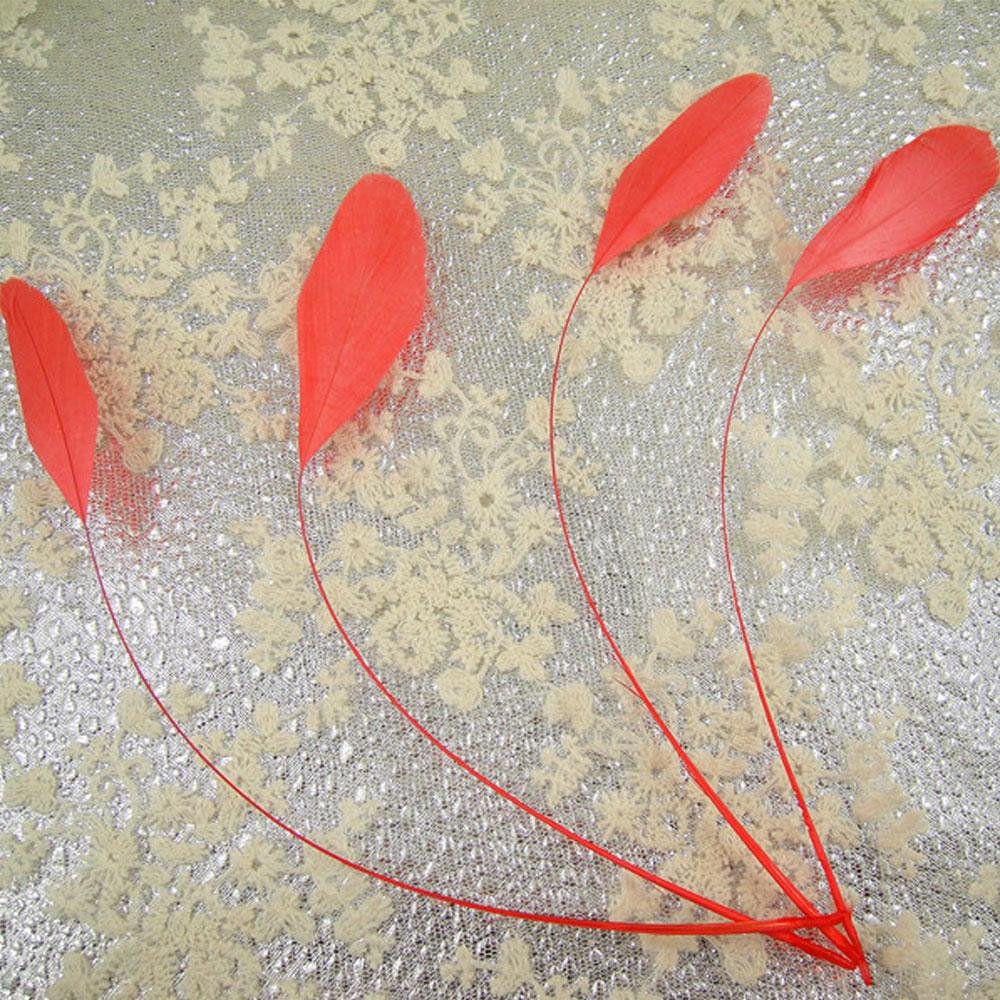 69 Colours Choices 5/7" Loose Stripped Coque Feathers for Millinery Hats Trimming Fascinators Craft Decorating Dancing Costume Making (Coral #39, 10pcs) — image 1