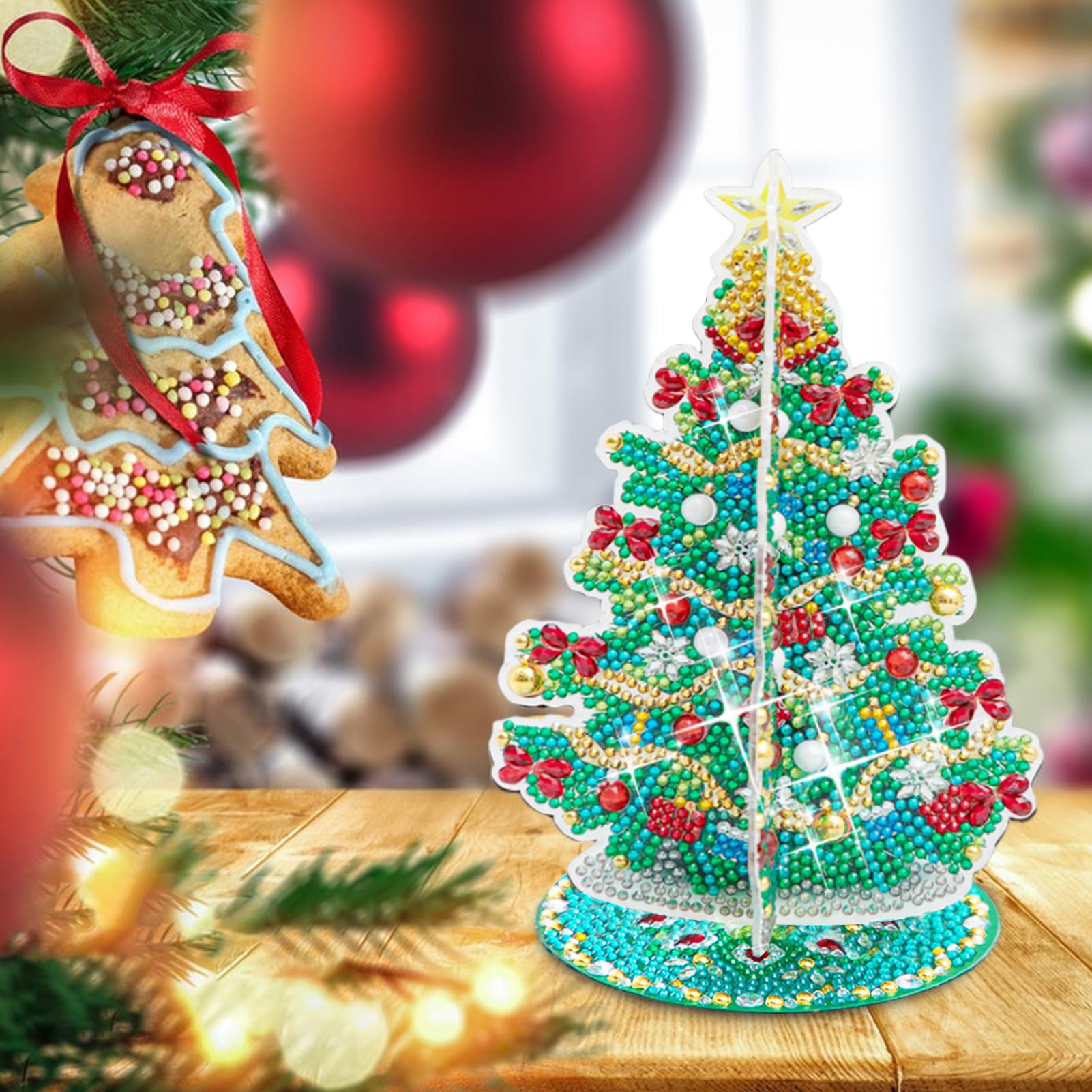 ダイヤモンドアート これなら場所を気にせず飾れます 赤が素敵