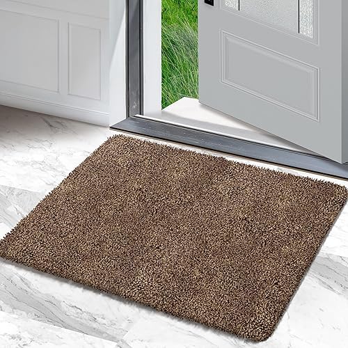 RugMast Tapete para puerta de interior, 20 x 30 pulgadas, tapete lavable para entrada, antideslizante, súper absorbente, tapete de microfibra para