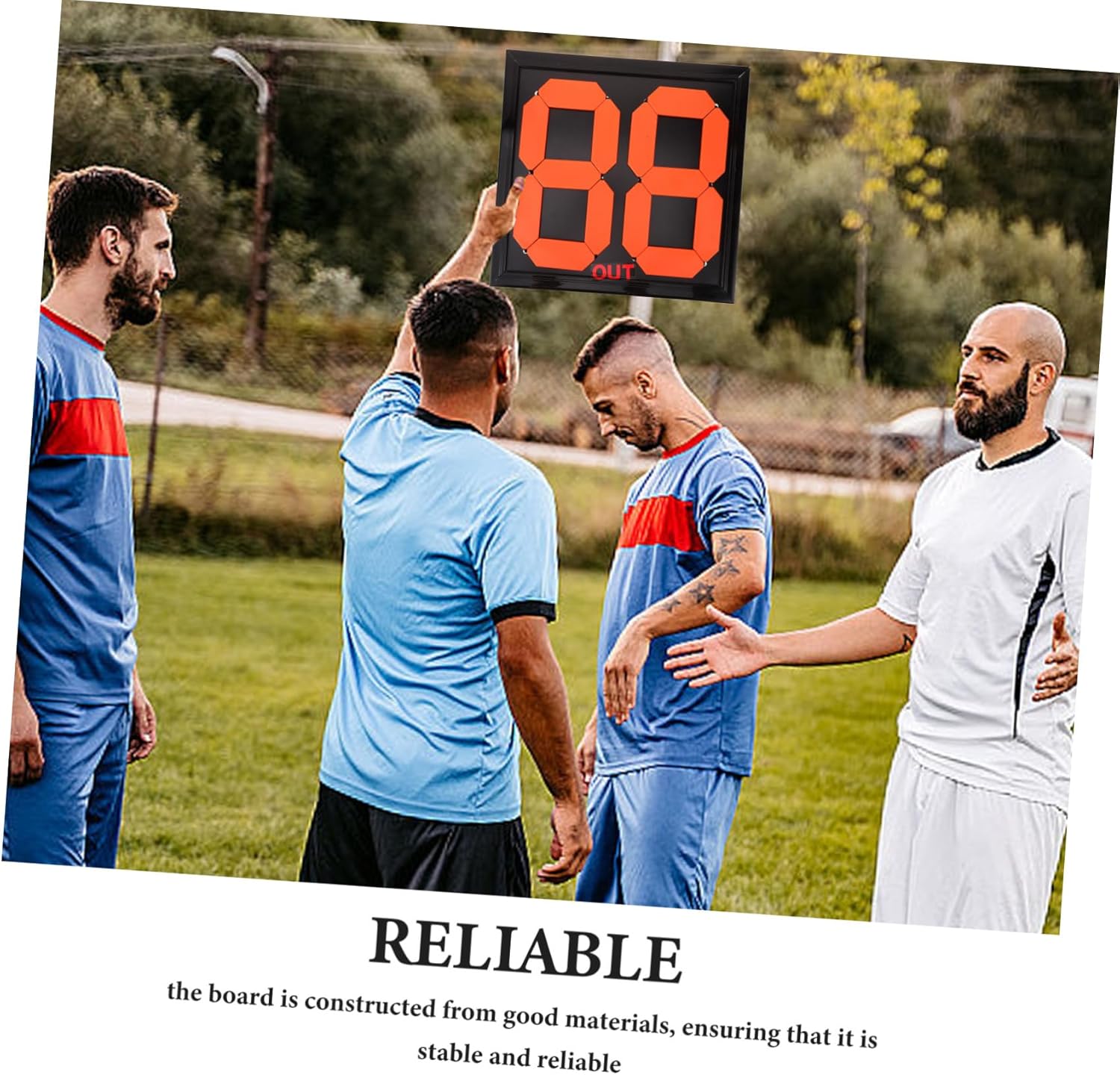 BESPORTBLE Football Substitution Board Manual Player Change Sign for Referees Soccer Equipment and Convenient Tool for Efficient Substitutions Person Capacity