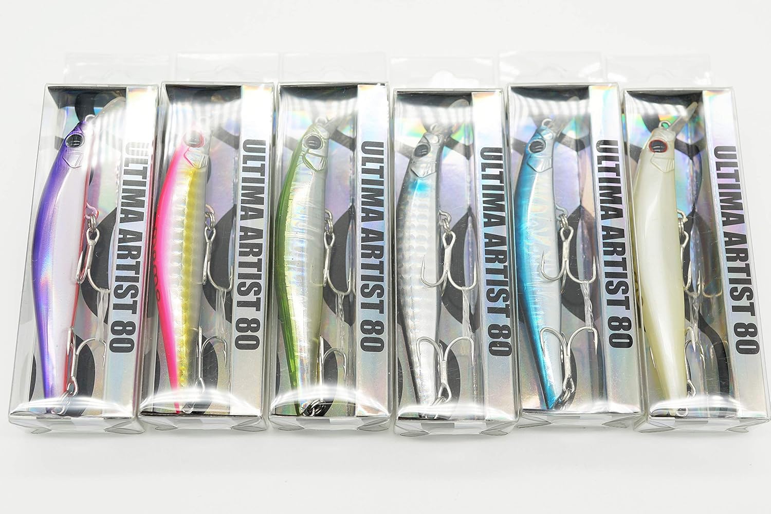 momolures - ULTIMA ARTIST 80mm Sinking Minnow for Bass Seabass, Pike, Zander, Trout, Salmon lure fishing (80mm - 6pcs Assort) - Image 3