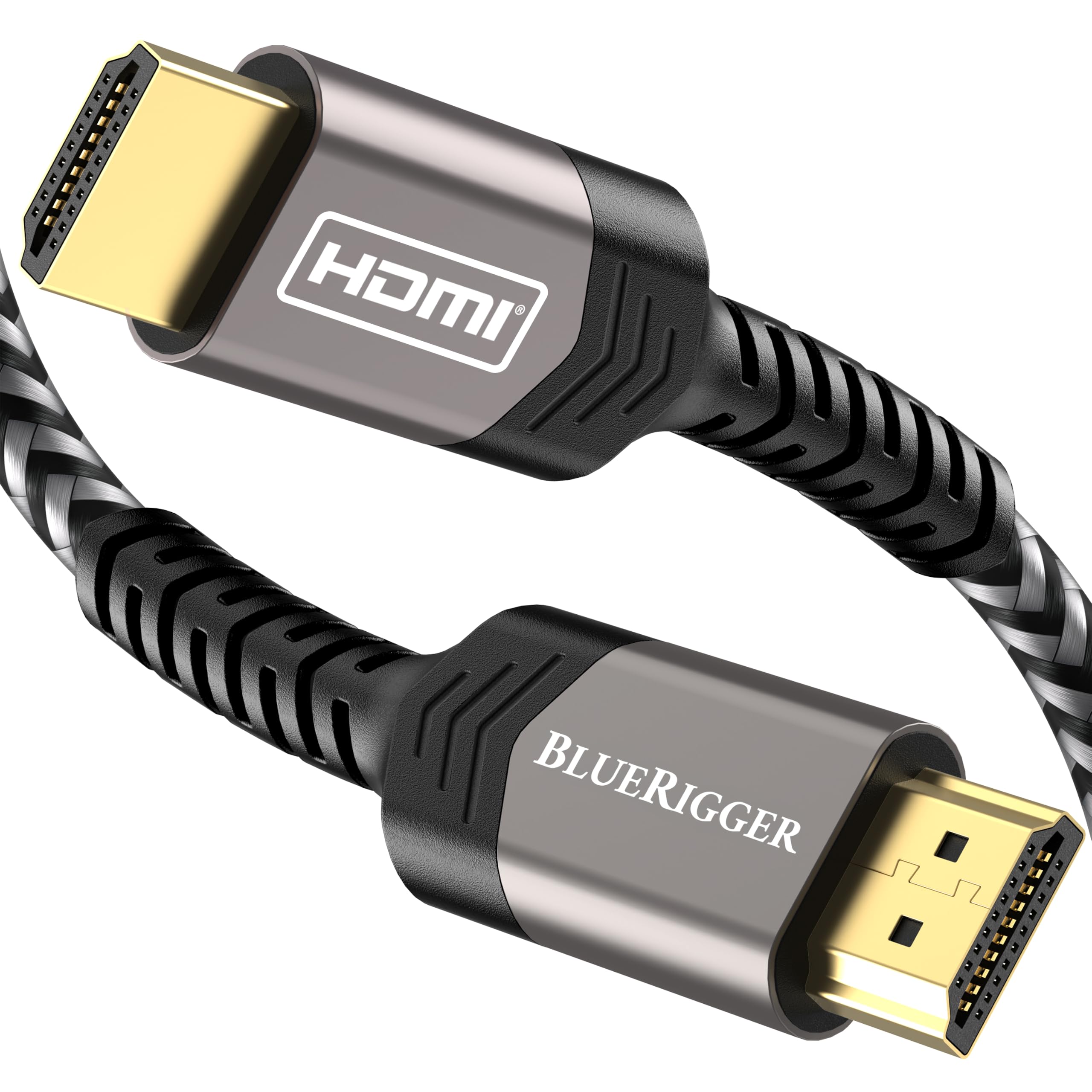 BlueRigger Cavo HDMI 4K (1,8 m, 5 pezzi, HDR 4K 60 Hz, alta velocità 18 Gbps, cavo intrecciato HDMI 2.0, eArc, HDCP 2.2), compatibile con PS5, Xbox, Roku, Apple TV, HDTV, Blu-ray, PC