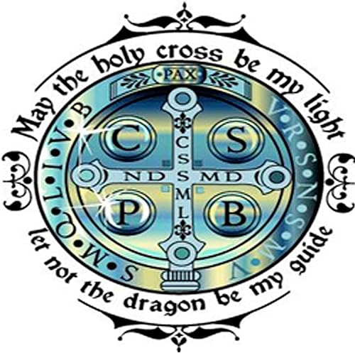 Miniatura 2 de CafePress Medal of St Benedict - Adhesivo cuadrado para parachoques (3 x 3 pulgadas)