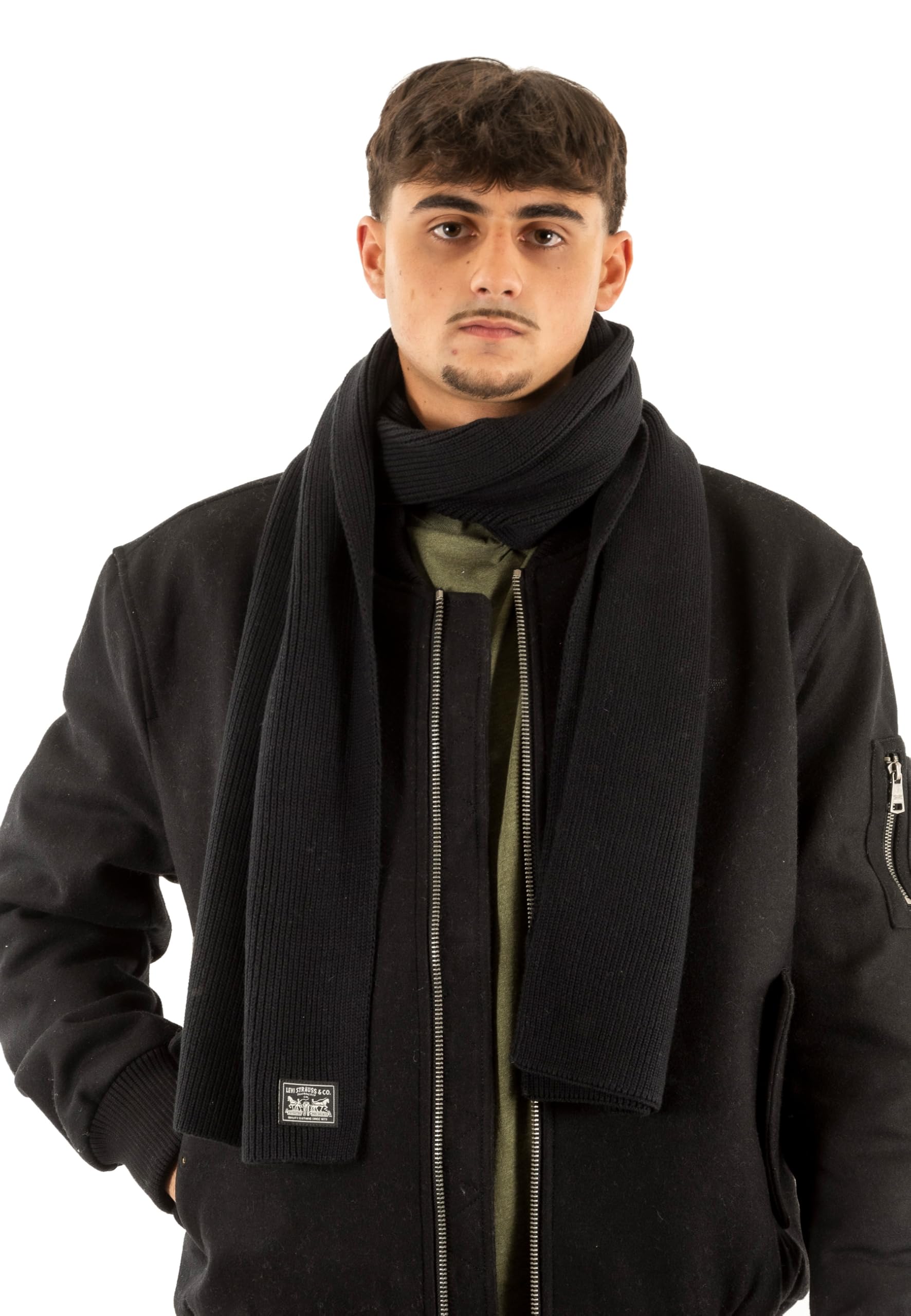 Levi's Back Patch Scarf Hombre, Black normal, Talla única