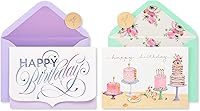 Vista 10 de Papyrus Tarjetas de cumpleaños para ella, flores y postres (2 unidades)