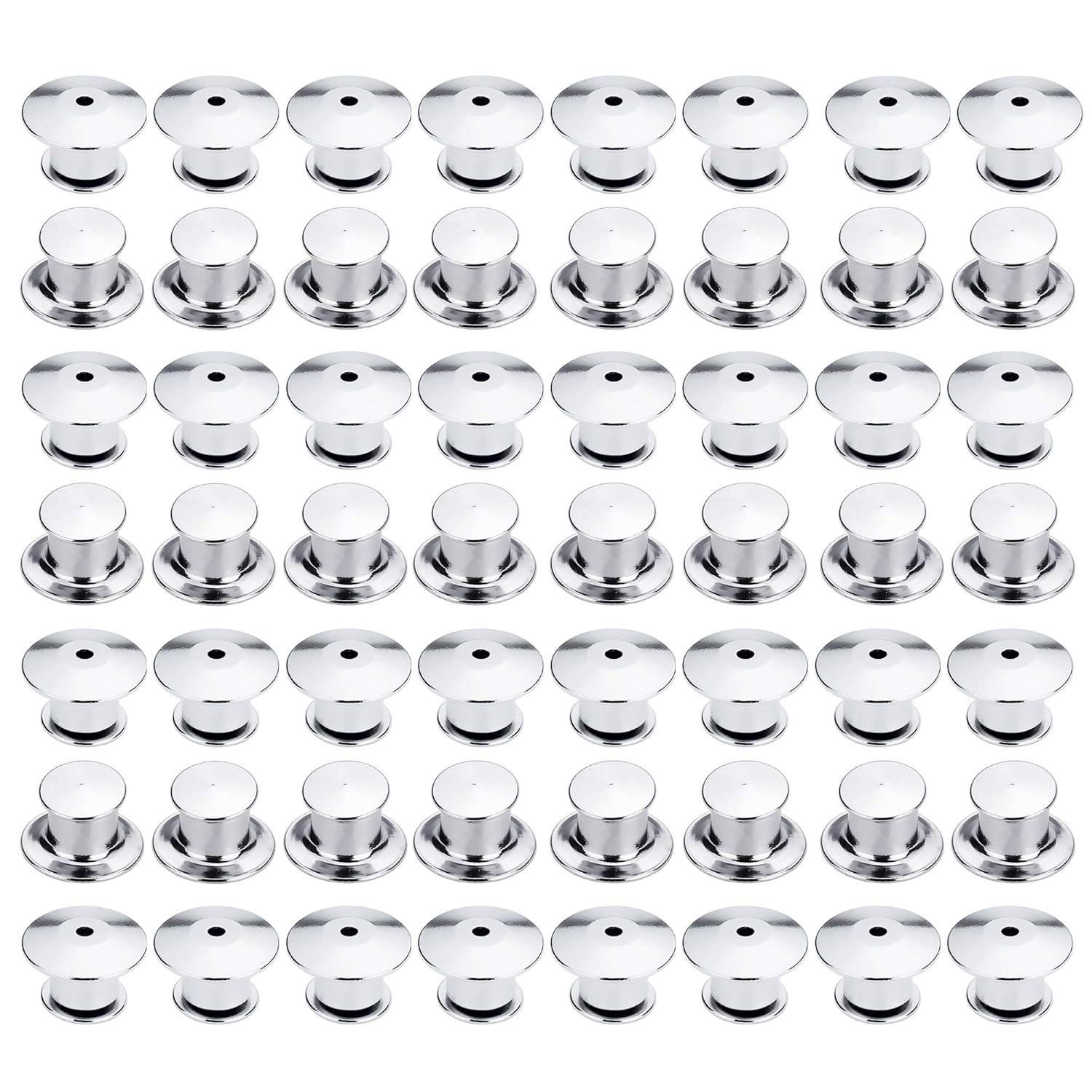 ZTWEDEN 50 Count Pin Backs Locking Pin Keepers Pin Locks Metal Locking Clasp No Tool Required