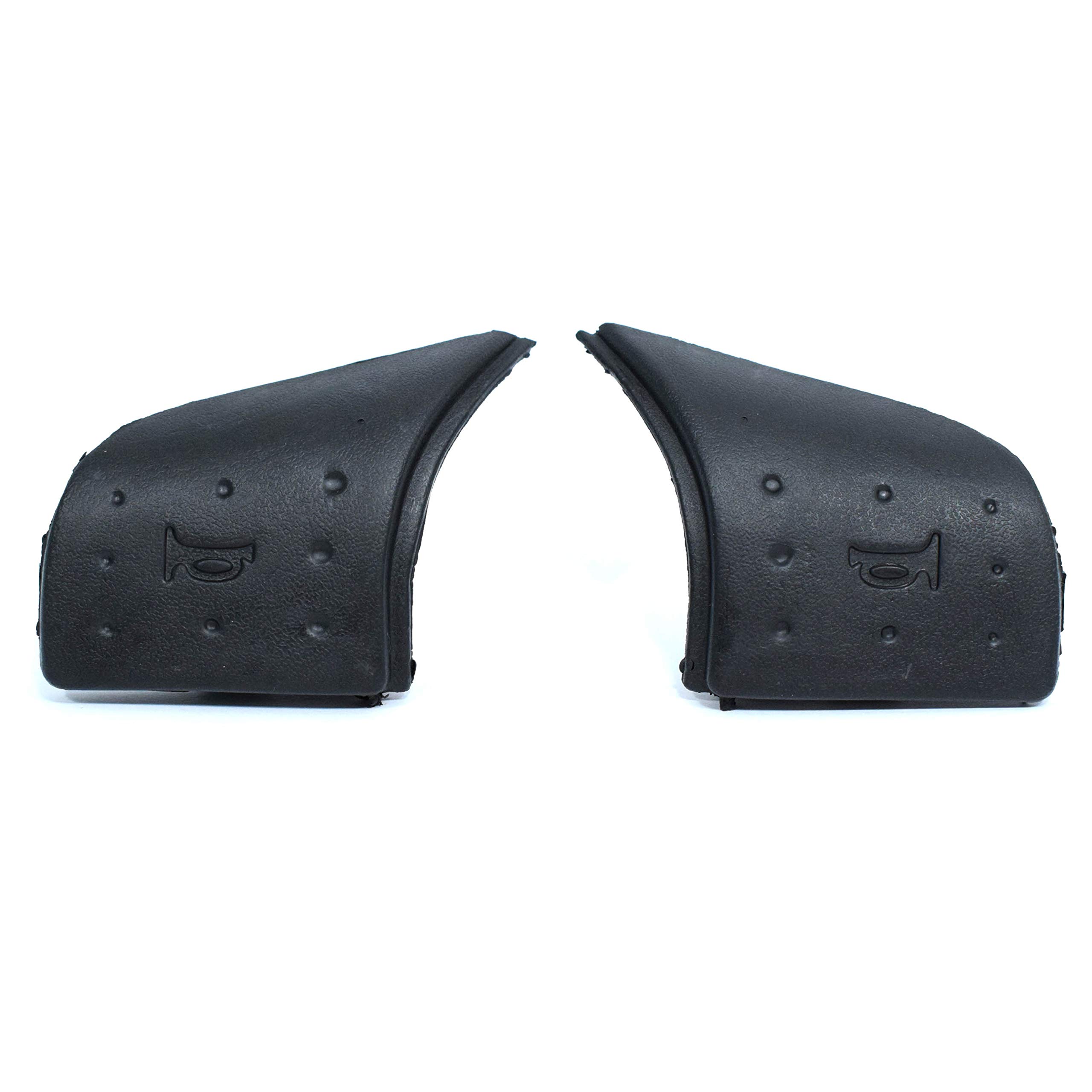 2x Coperture per Pulsanti del Clacson in Gomma per Volante Nero