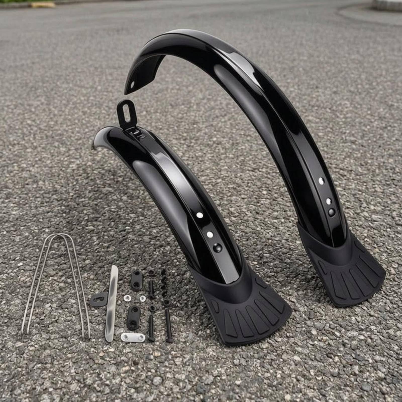 Parafango Bicicletta Curvo Copriruota Protezione Impermeabile Supporto Metallo Struttura Leggera Adatto per Pendolari Escursioni
