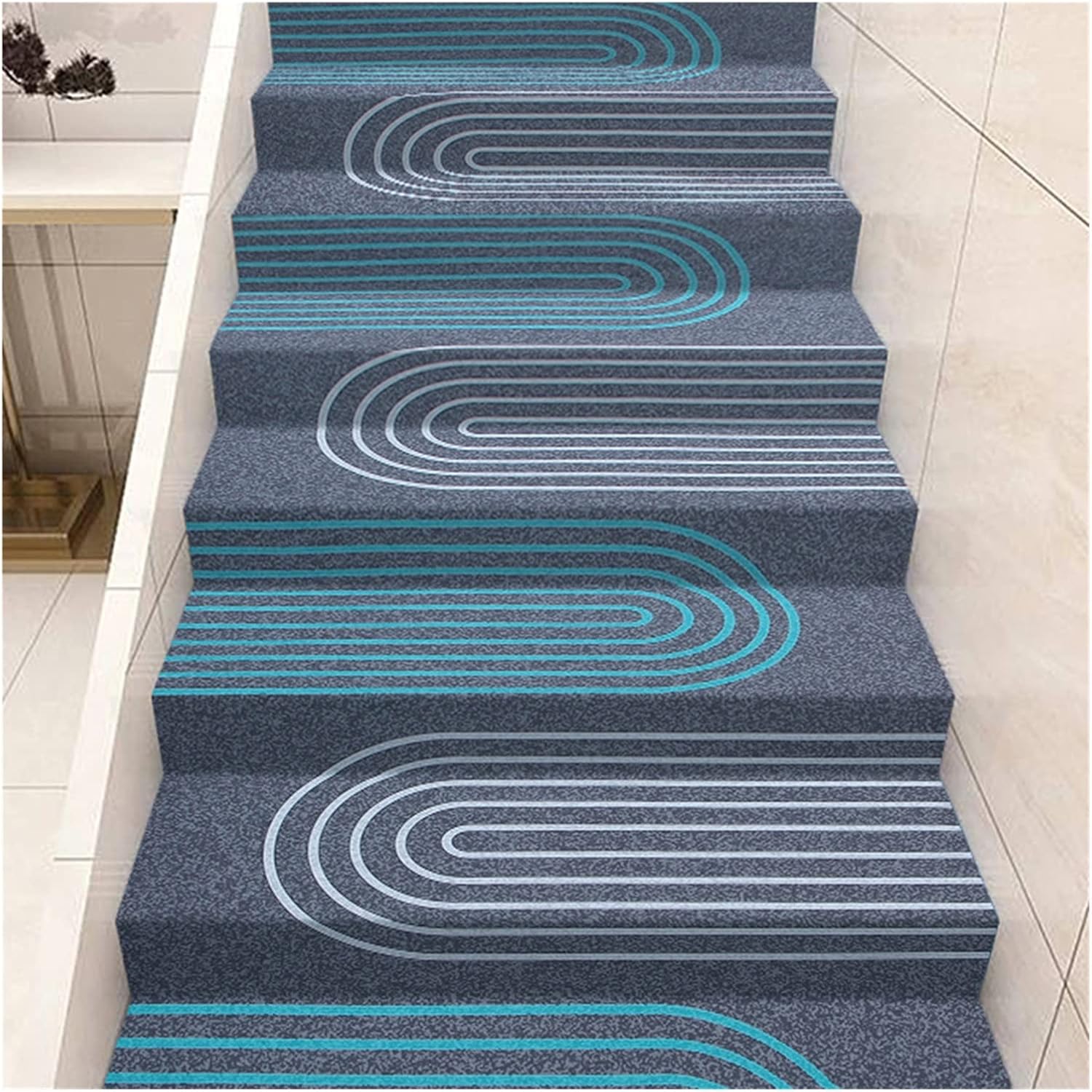 Non Slip Stair Pads, Self-Adhesive Home Staircase Decoration Protector - Stair Carpet Roll