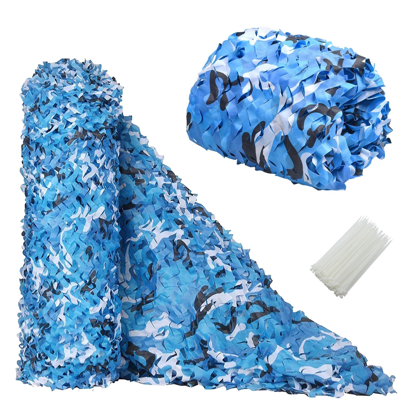 Wzdxfnld One Color Camo Netting For Kids Den 1M 2M 4M 5M 6M 7M 8M 9M 10M, Garden Sunshade Nets, Blue Camouflage Netting, Theme Party Decoration, Military Reinforced Camouflage Net, Hunting Hide(1M X 4M)