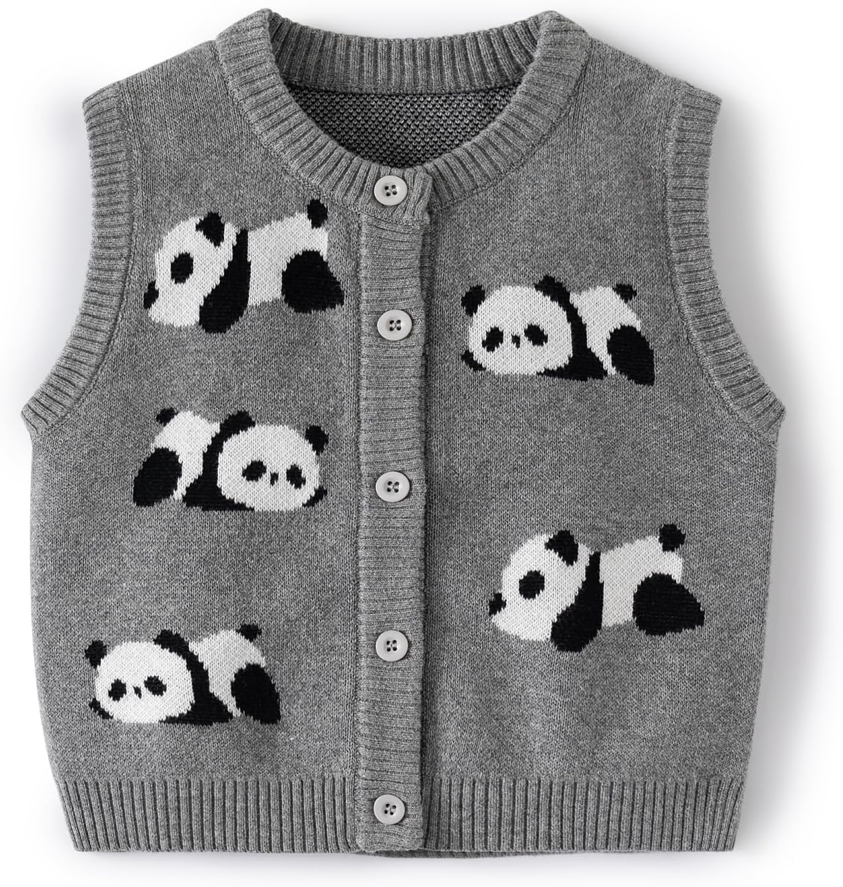 Baby Boy Girl Knit Sweater Vest Toddler Cardigan Waistcoat,Adorable Panda