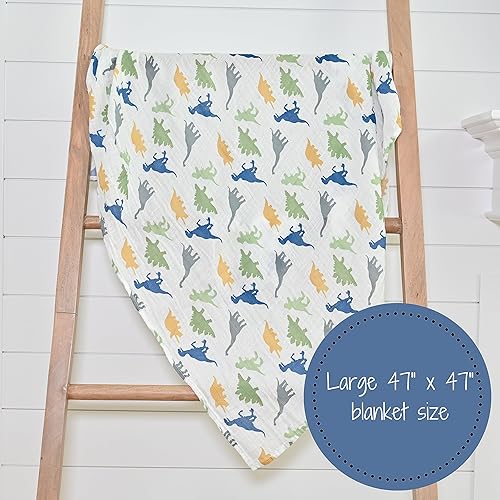 Miniatura 118 de LollyBanks Manta de envolver, 100% muselina de algodón para niños y niñas, grande de 47 x 47 pulgadas, manta de bebé suave y transpirable, artículos