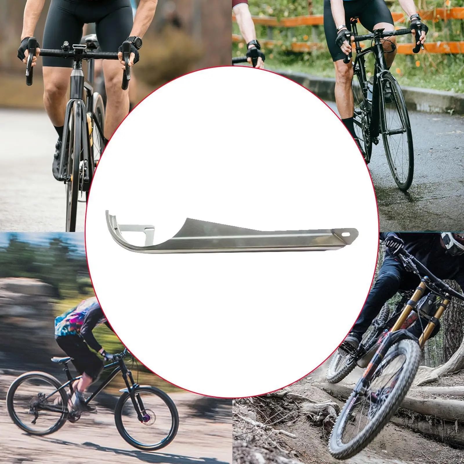 Copricatena Bicicletta Copertura della protezione della catena della bicicletta Robusto metallo resistente all'usura Accessori for la guida leggeri Guscio di protezione for bici facile da installare