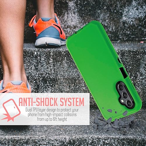 Miniatura 8 de Funda para Samsung Galaxy A24, funda giratoria de cuerpo completo con clip para cinturón de doble capa, soporte con protector de pantalla integrado