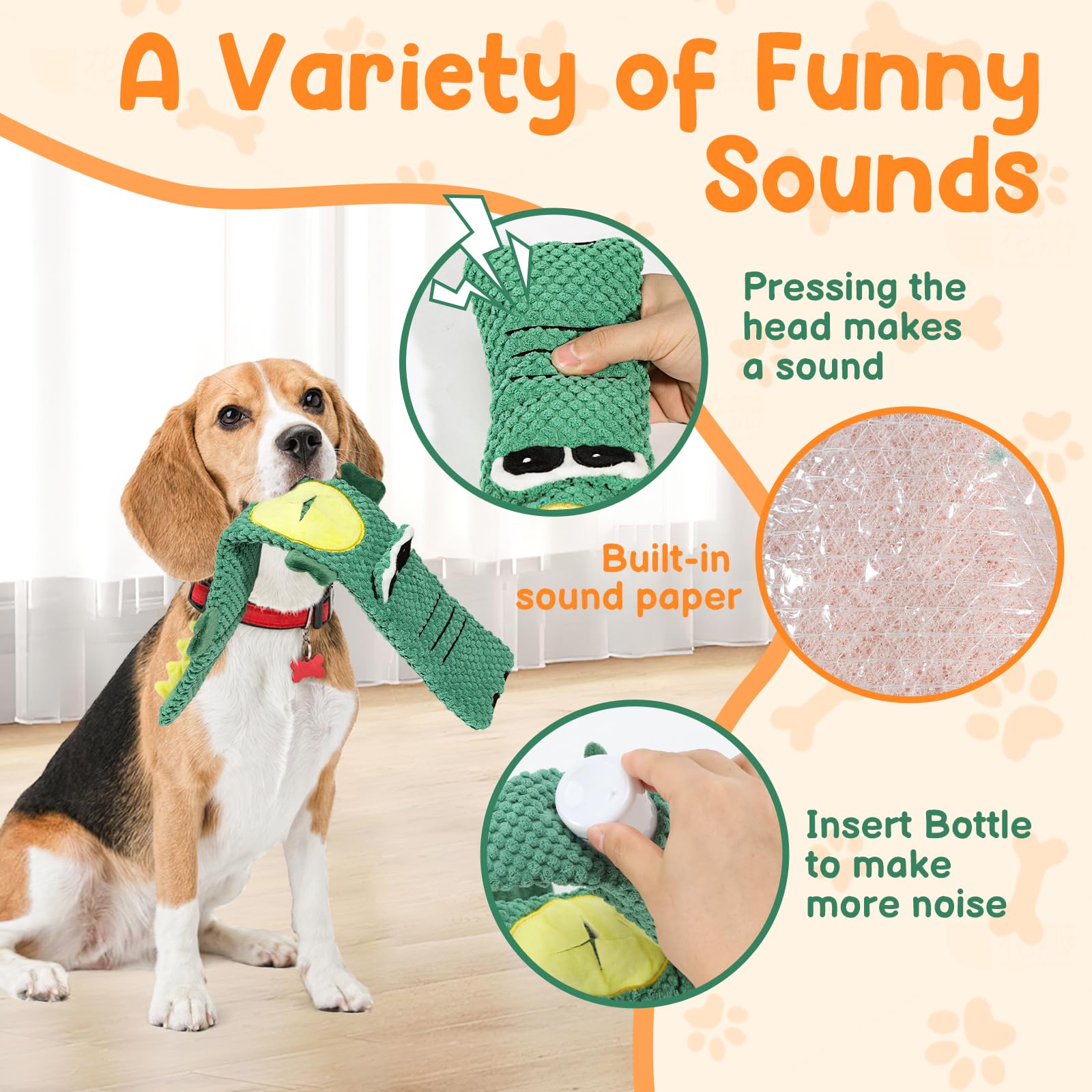 2 Pack Dog Toys for Aggressive Chewers - Interactive Dog Toys, Interactive Puppy Dog Chew Toys with Squeaker & No Stuffing Dog Puzzle Toy (Suitable for Small and Medium Dogs) - image 7