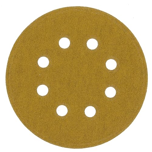 Miniatura 21 de Cierre de velcro Mestool 58-AP Gold de 5 pulgadas, con 8 agujeros, 60 granos, sin polvo, paquete de 100