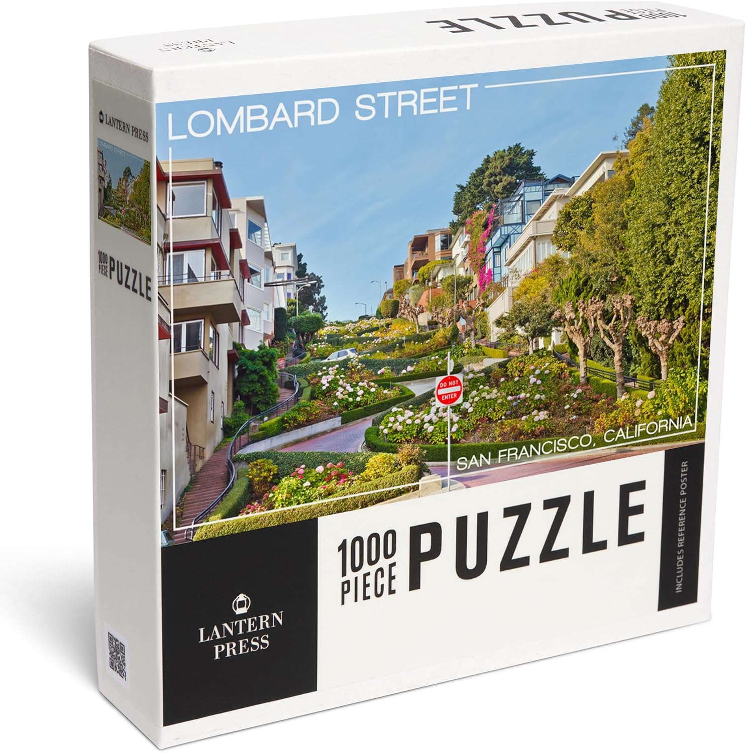 Lantern Press San Francisco, California, Lombard Street 1000 Piece Jigsaw Puzzle for Adults, Made in USA with Reference Poster