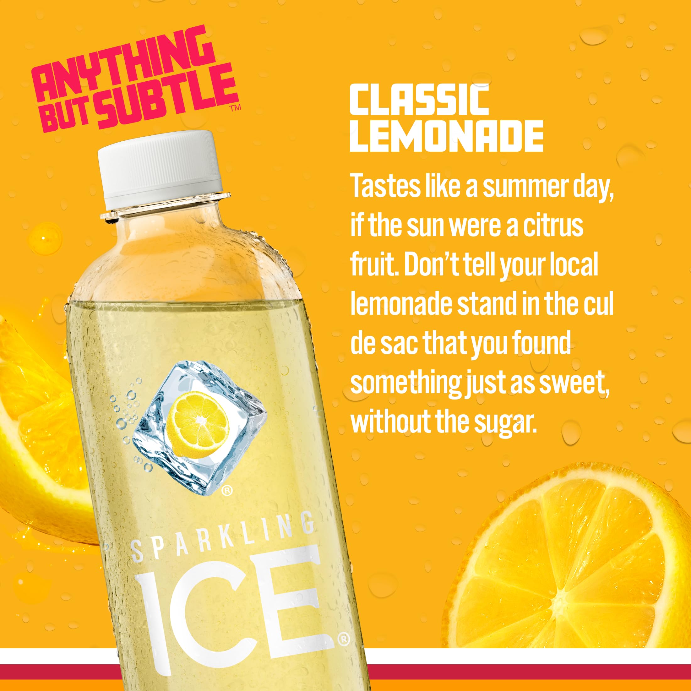 Sparkling Ice +Caffeine Citrus Twist Flavored Sparkling Water with Caffeine (Pack of 12) and Sparkling Ice Classic Lemonade Sparkling Water (Pack of 12)