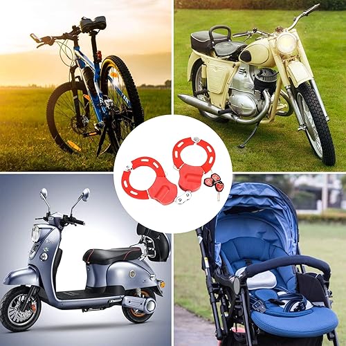 Miniatura 4 de Cadena de bloqueo para esposas de motocicleta con llave para scooter eléctrico resistente antirrobo, bicicletas scooters