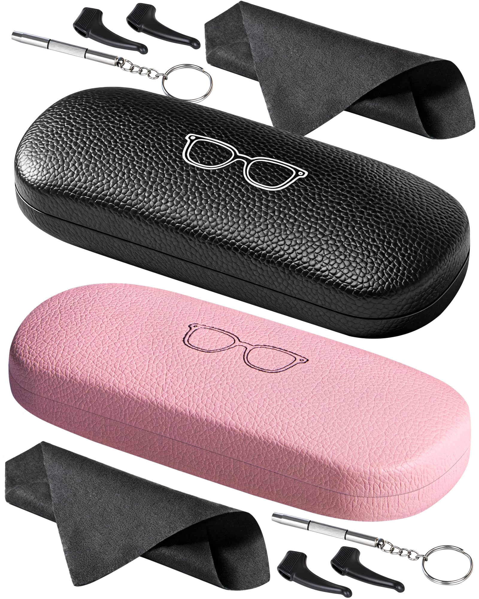 RayLove Unisex Hard Shell Eyeglasses Cases, Protective Case For Glasses