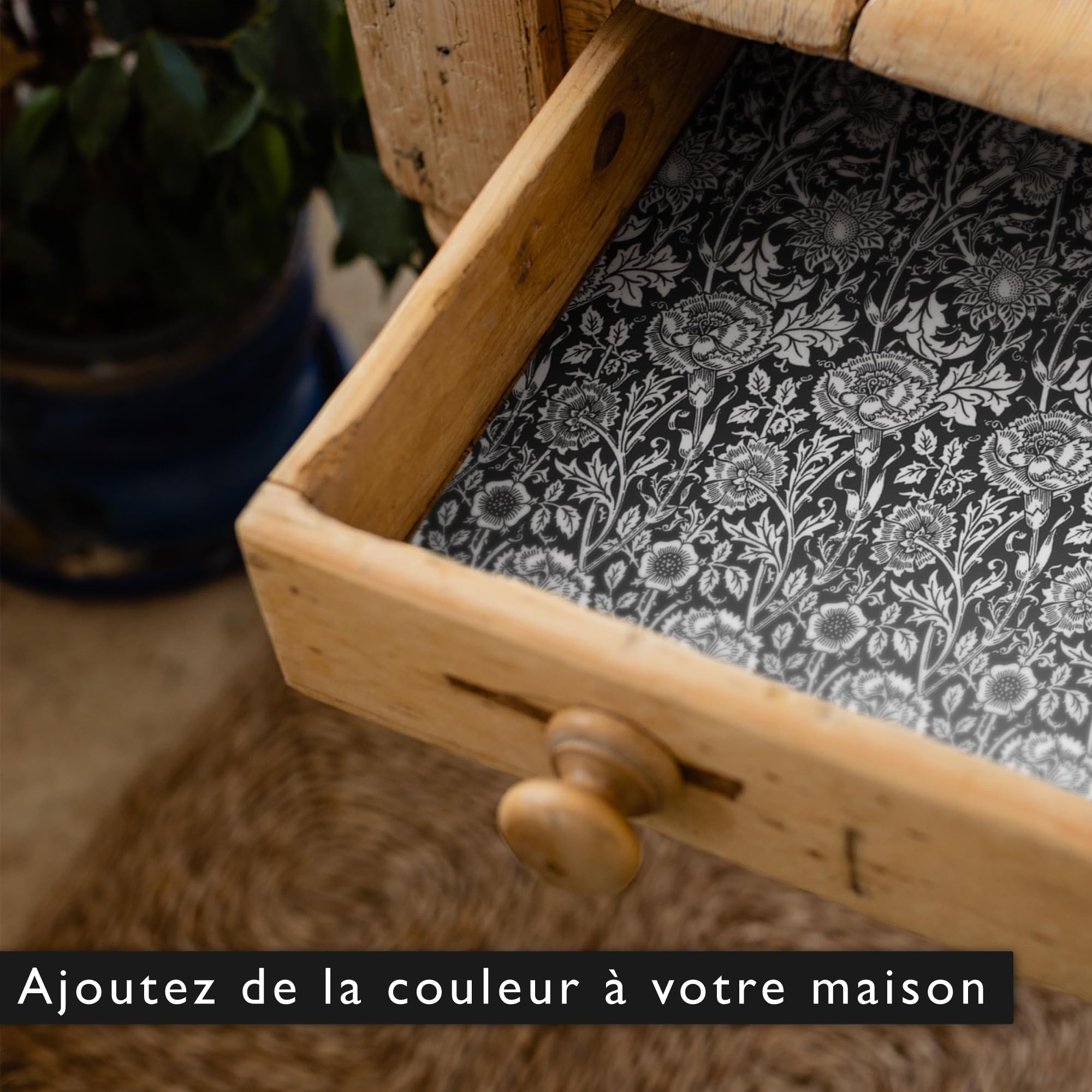 The Master Herbalist Doublures de Tiroir Parfumées William Morris Bois de Santal Noir Paquet de 5 Feuilles