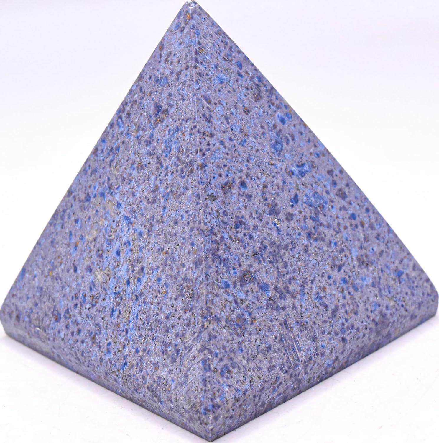 2.3" 210g Blue Dumortierite w/Inclusions Pyramid Polished Natural Gemstone Crystal Mineral Collectible Specimen - Peru
