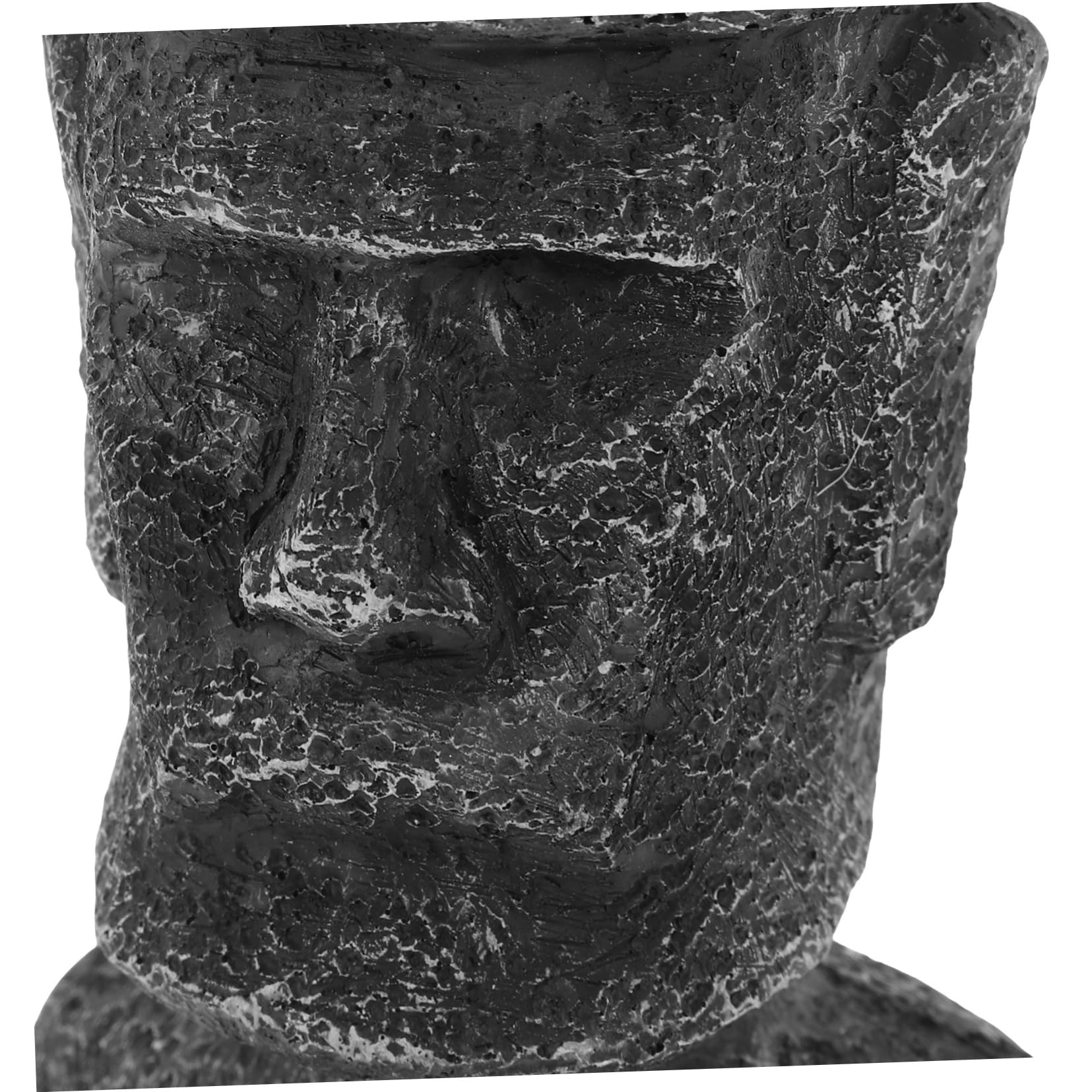 Statua Moai Dell’isola di Pasqua in Resina, Design Antico, Decorazione Paesaggistica per Acquario e Casa,