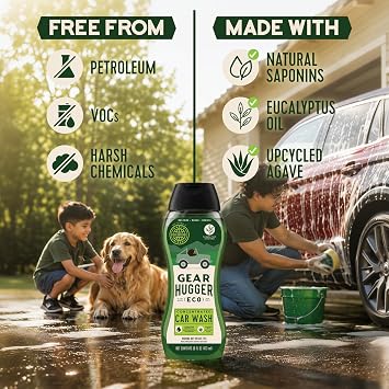Gear Hugger Car Wash Soap, Biodegradable, Eco-Friendly (16oz, Pack of 1)