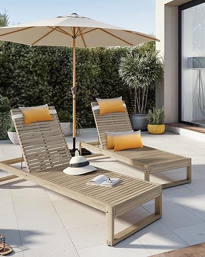 Miniatura 5 de Anzona Paquete de 2 fundas de almohada lumbar de color amarillo y gris degradado, impermeables, para exteriores, diseño de rayas degradadas, arte