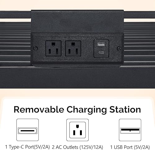 Miniatura 6 de VINGLI - Estructura de litera metálica individual sobre individual con luces LED, escalera antideslizante, barandilla de longitud completa, estación