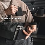 VULKIT Slim Minimalist Card Holder RFID Blocking Leather Credit Card Holder Front Pocket Wallet Magnetic Closure