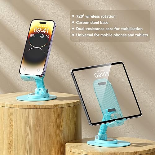 Miniatura 5 de Soporte plegable para teléfono de escritorio, soporte para teléfono en el escritorio compatible con iPhone 15, 14, 13 Pro Max Mini, adecuado para