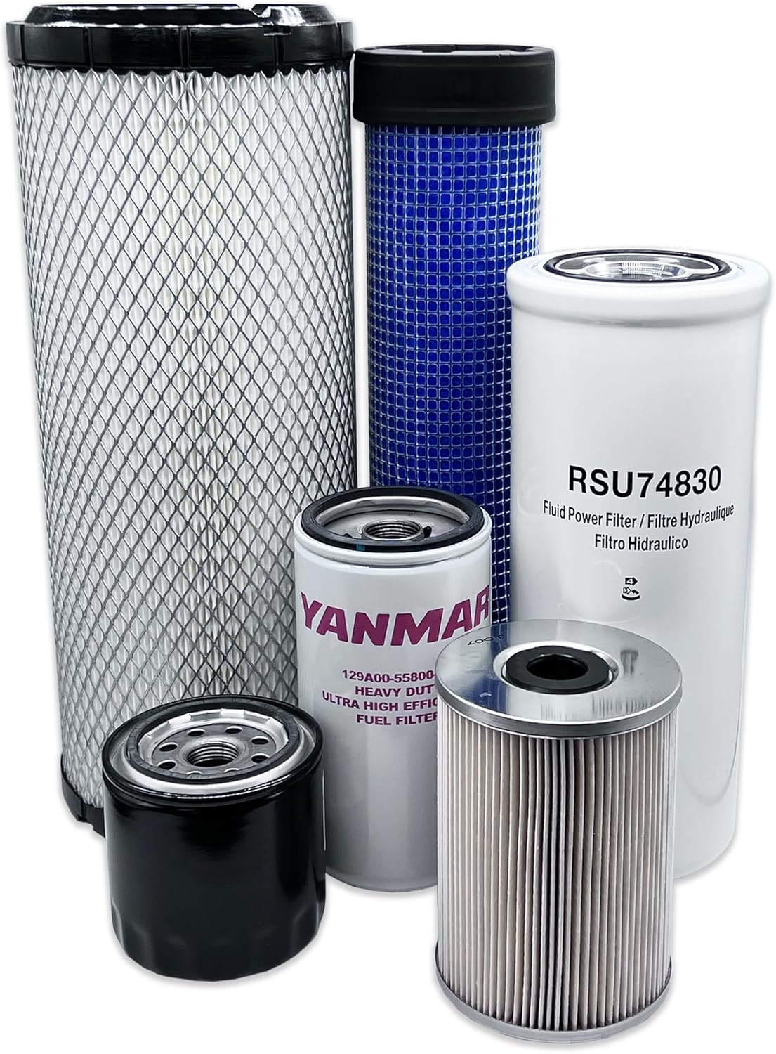 HERO Maintenance Filter Kit For Gehl RS5-19 Telescopic Handler Filters Compatible With OEM 104047 104046 195568 245005 193024 74830 S/N 50651-50950