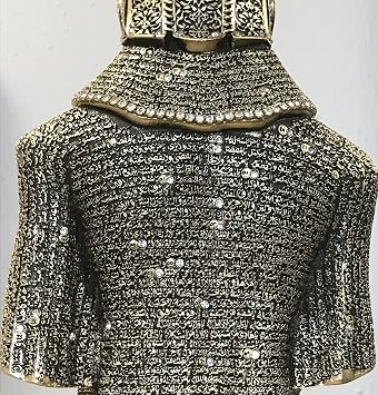 Gunes Jawshan Kabir Islamic Decor Decorations for Home - Muslim Gifts Ottoman Suit of Armor Islamic Art Piece (11.5 x 3.8in, Gold)
