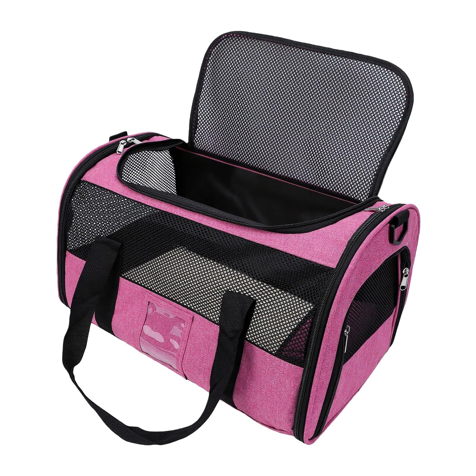 Transportín plegable para mascotas y bolsa de viaje ligera de tela para gatos domésticos