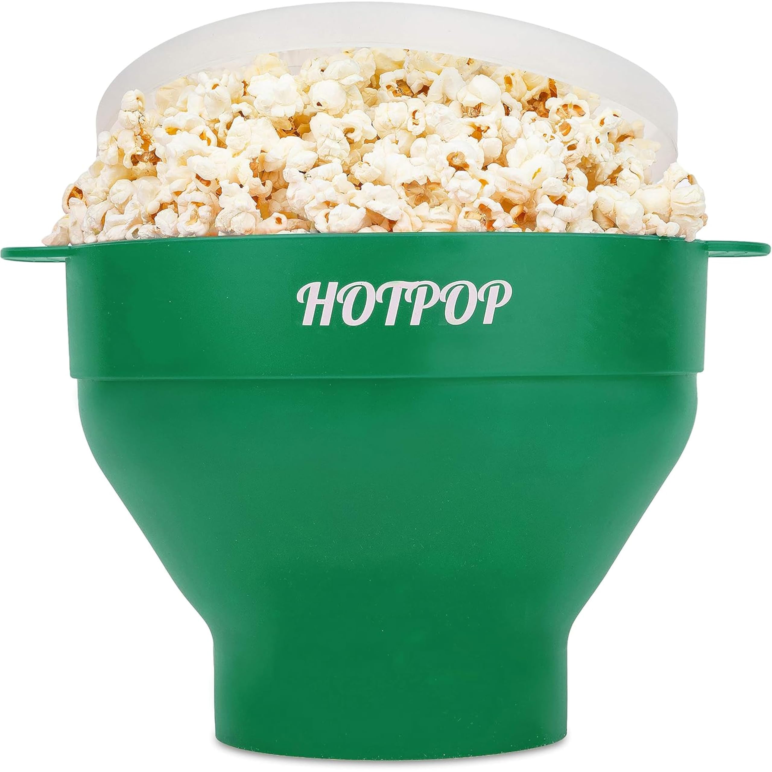The Original Hotpop - Palomitas de maíz para microondas, máquina de palomitas de maíz de silicona, cuenco plegable sin BPA y apto para lavavajillas, 20 colores disponibles (verde oliva)