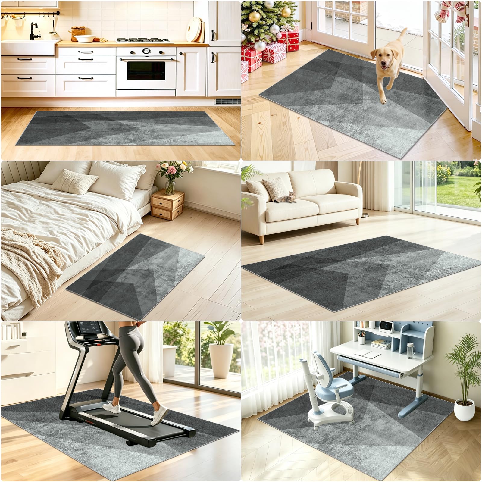 Protector Suelo Silla Ruedas Alfombra Silla Escritorio Antideslizante Alfombra Silla Gaming Alfombra Protectora Suelo para Silla de Oficina Lavable para Suelo Duro Baldosas 110x140cm