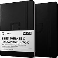 Vista 1 de CRYO Cuaderno de almacenamiento de frases criptográficas – Impermeable Bitcoin Recovery Phrase Crypto Password Keeper – 12 a 24 Word Cold Wallet