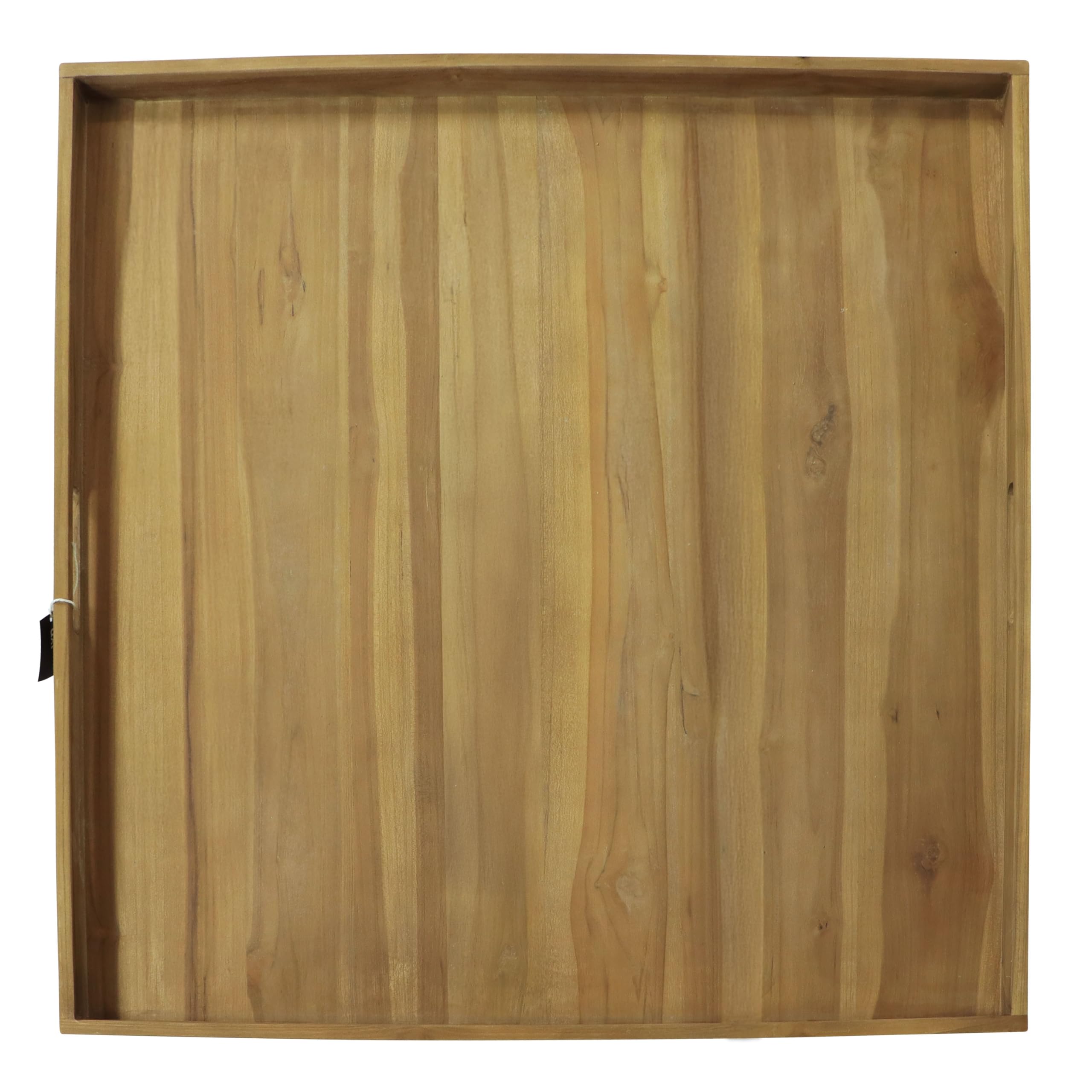 AXI Bayu Bandeja de Madera de Teca - 60 x 60 cm | Plato Cuadrado con Borde Elevado | Ideal para Bebidas, Vasos y Accesorios.