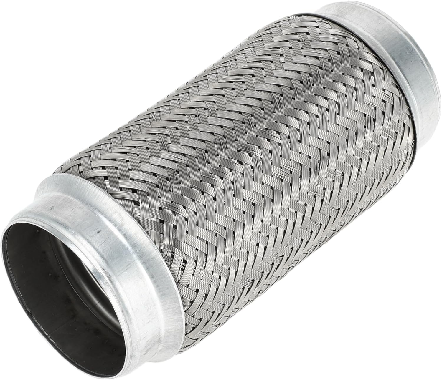 Car Exhaust Flex Pipe 3.07 Inch OD Flexible Braided Exhaust Tube | Universal Flexible Pipe Tubing Silver Tone 1 Pc