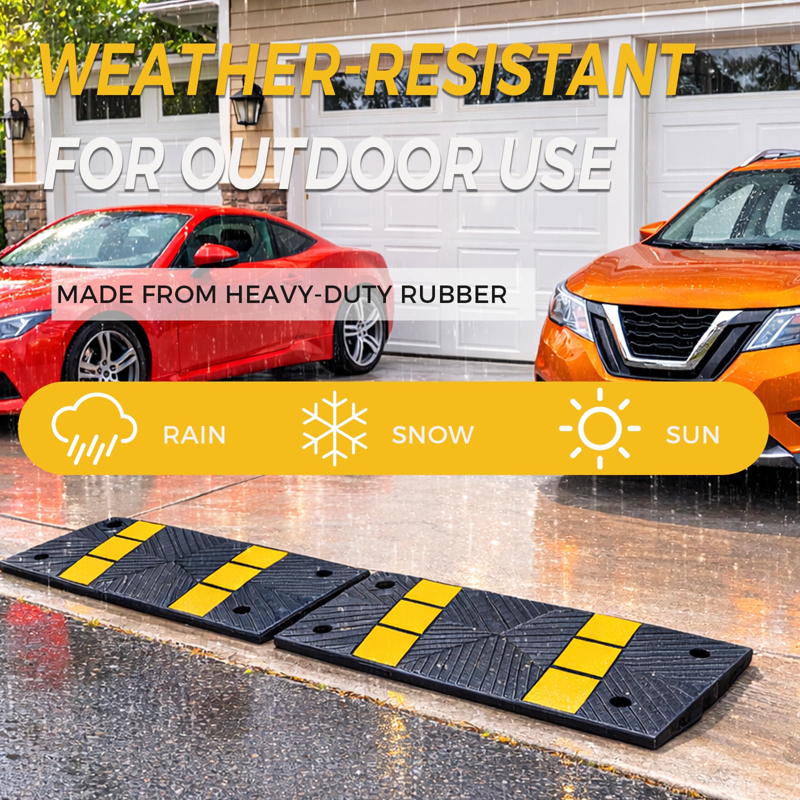 Snapklik.com : BESEA Car Driveway Ramps Rubber Curb Ramp 33000lbs Load ...