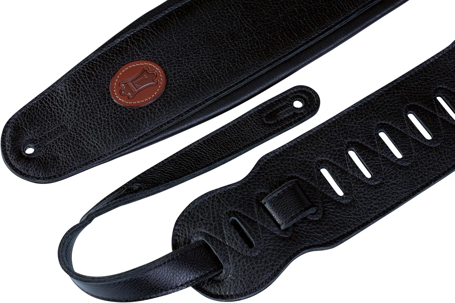 Levy's Leathers Signature Legacy Series 4.5" Garment Leather Guitar Strap, Black (MSS2-4-BLK)