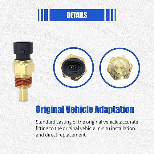 Miniatura 4 de HiSport 12146312 Sensor de temperatura del refrigerante de agua del motor compatible con Acura 1996-1999, Buick 1976-2005, Cadillac 1980-2004,