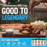 Vista 5 de Condimentos para alitas de pollo –paquete variado (cada bolsa condimentará 10-15 libras de alas)–Libre de gluten y GMS