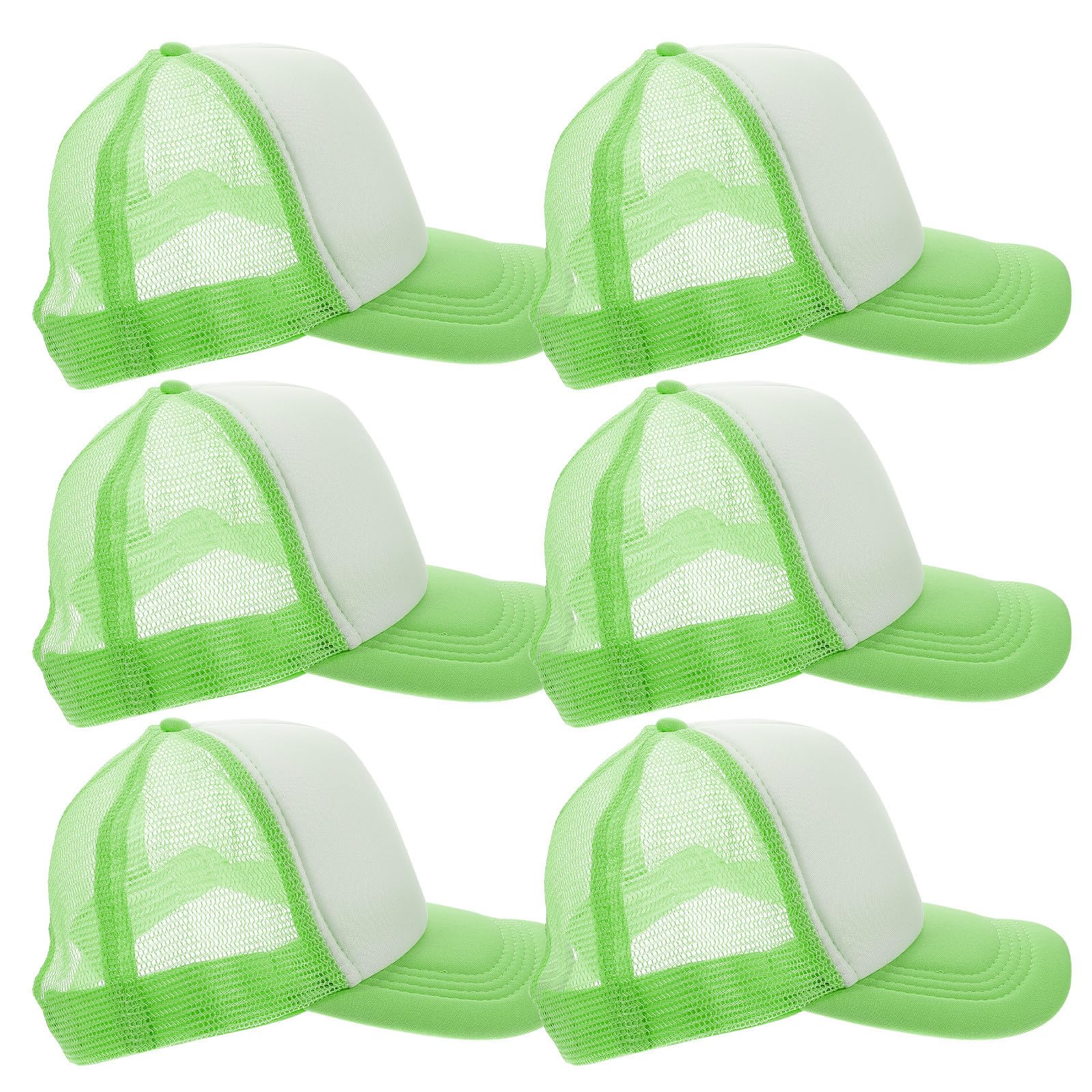 Artibetter 10 Unidades Blanco Gorra de Béisbol Verde, para Sublimación