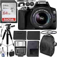 デジタルカメラ Canon EOS 250D (w/ complete creator kit) Canon EOS 250D DSLR Camera with 18 55mm Lens (Black) Bundle